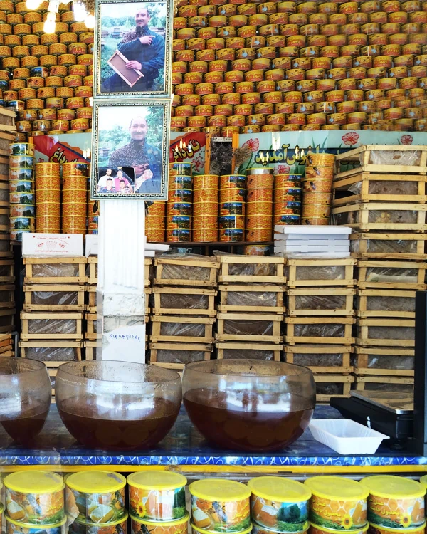 Honey Vendor in Iran.